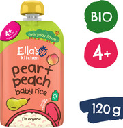 Ella's Kitchen BIO Detská ryža, hruška a broskyňa (120 g)