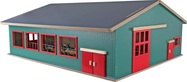 Kids Globe Farming stalla con magazzino e pascolo in legno 1:32 in scatola