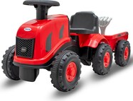 Detské odrážadlo traktor s vlečkou a náradim Baby Mix Benny červené