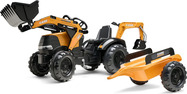 Falk Lábbal hajtós traktor 997Y Case CE elülső rakodóval és pótkocsival sárga