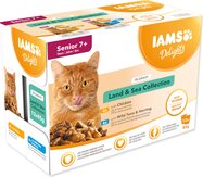 Kapsička IAMS Delights senior mořské a suchozemské maso v omáčce 1020g (12x85g)