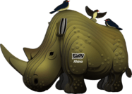 EUGY Rinoceronte 3D puzzle di cartone