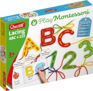Quercetti Play Montessori - Prevliekanie ABC+123