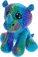Nashorn Star Sparkle Plüsch blau 16cm sitzend