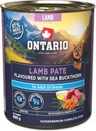 Konzerva Ontario Adult jehněčí paté s příchutí rakytníku 800g