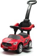Detské odrážadlo so zvukom a vodiacou tyčou Baby Mix RACER červené