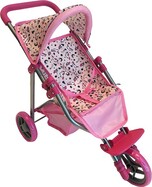 Poussette sportive pour poupées - rose avec des licornes