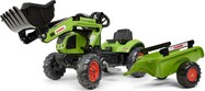 Falk Šliapací traktor 2040AM Claas Arion 410 s nakladačom a vlečkou - zelený