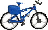 Paola Reina Modrý bicykel pre bábiky o veľkosti 32cm