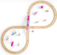 Bigjigs Rail Hölzerne Achtereisenbahnschiene für Prinzessinnen, 35 Teile