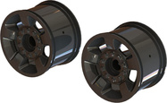 Arrma disco de rueda Mt 2.8" 14mm cromo negro (2)