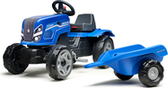 Falk Tractor de pedales New Holland con remolque
