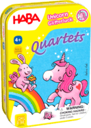 Haba Mini joc pentru copii Unicornul magic Quartet în cutie metalică