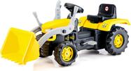 Dolu Veľký šliapací traktor s rýpadlom, žltý