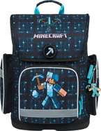 BAAGL Školská aktovka Ergo Minecraft Blue Axe