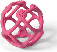 BABYONO Anneau de dentition en silicone Ortho balle rose 0m+