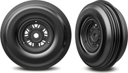 Traxxas koleso 3.2/4.9", disk Sand Car čierny, pneu ribbed (predné) (pár)