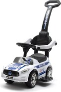 Detské odrážadlo so zvukom a vodiacou tyčou Baby Mix POLICE biele