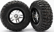 Traxxas roue 2.2/3.0", jante SCT Split-Spoke satinée-noire, pneu Kumho S1 (2) (avant 2WD)