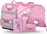 BAAGL SET 5 Zippy Plus Hello Kitty Sweet Leopard: cartella, astuccio, sacchetto, grembiule, portafog