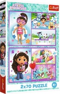 Trefl Puzzle Gabby's Dollhouse 2 x 70 Gioca con Gabby