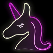 2Kids Toys Led neon light lampička Jednorožec ružovobiely