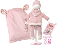 Llorens M738-60 oblečenie pre bábiku bábätko NEW BORN veľkosti 40-42 cm s doplnkami