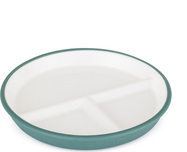PETITE&amp;MARS Farfurie ceramică cu husă din silicon Misty Green