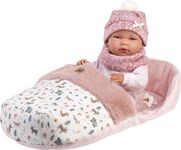 Llorens 73826 NEW BORN NIÑA - muñeca bebé realista con cuerpo de vinilo completo