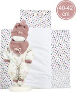 Llorens M738-88 oblečenie pre bábiku bábätko NEW BORN veľkosti 40–42 cm s doplnkami