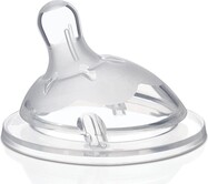 CHICCO Cumlík na fľašu Natural Feeling silikón, stredný prietok 1 ks, 2m+