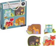 Petit Collage Prvé puzzle lesné zvieratká