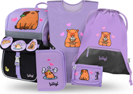 BAAGL SET 5 Zippy Capibara: cartella, astuccio, sacchetto, grembiule, portafoglio