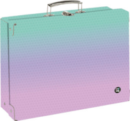 Maletín laminado cuadrado A4 OXY NEXT Ombre Pink