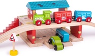 Bigjigs Rail Bahnhof oberhalb der Straße