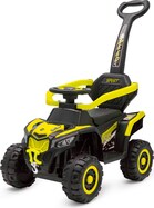 Detské elektrické odrážadlo Baby Mix Ruggy s vodiacou tyčou žlté