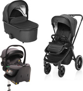 Set kočík Move Cross 3 + hlboká korba  Move XL 3 + autosedačka + základňa, All Black