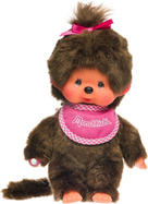 Monchhichi Mončiči ragazza con bavaglino rosa 20cm