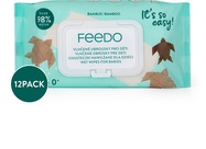 12x FEEDO Salviette umidificate biodegradabili in bambù 56 pz