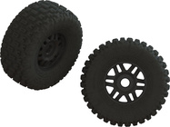 Arrma koleso s pneu dBoots Fortress LP, disk čierny (2)