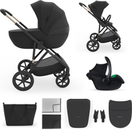 KINDERKRAFT Kočík kombinovaný 3v1 Prime 3 Venezian Black