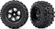 Traxxas koleso 4.3/5.7", disk X-Maxx čierny, pneu Sledgehammer (pár)
