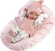 Llorens 63504 NEW BORN DIEVČATKO - realistická bábika bábätko s celovinylovým telom - 35 c