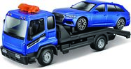 Bburago 1:43 STR FIRE Flatbed Tow Truck, w/Audi A6 Avant