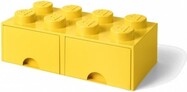 LEGO® tárolódoboz 8 - fiókokkal, sárga 250 x 500 x 180 mm