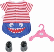 Zapf Creation BABY born Pyjama und Hausschuhe, blau, 43 cm
