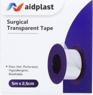 Aidplast Náplasť na cievke transparentná 5 m × 2,5 cm