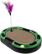Škrabadlo Magic Cat s guľodráhou a pružinou s pierkami čierne 40x30x4,2cm