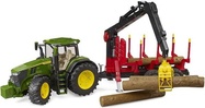 Bruder Traktor John Deere 7R 350 mit Anhänger und Balken
