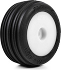 Pro-Line ruota con pneumatico Edge anteriore / Step Pin posteriore, disco bianco, Hex 7mm (4): Losi 